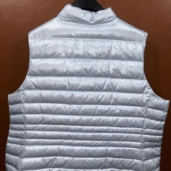 Lands' End Women's Silver Puffer Vest - Picture 9 of 10
